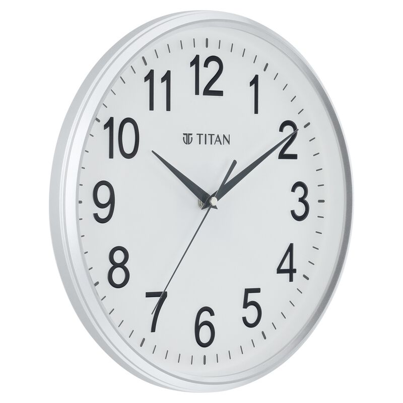 Titan 30cm White faced Silent Wall Clock for Modern Homes - image number 2