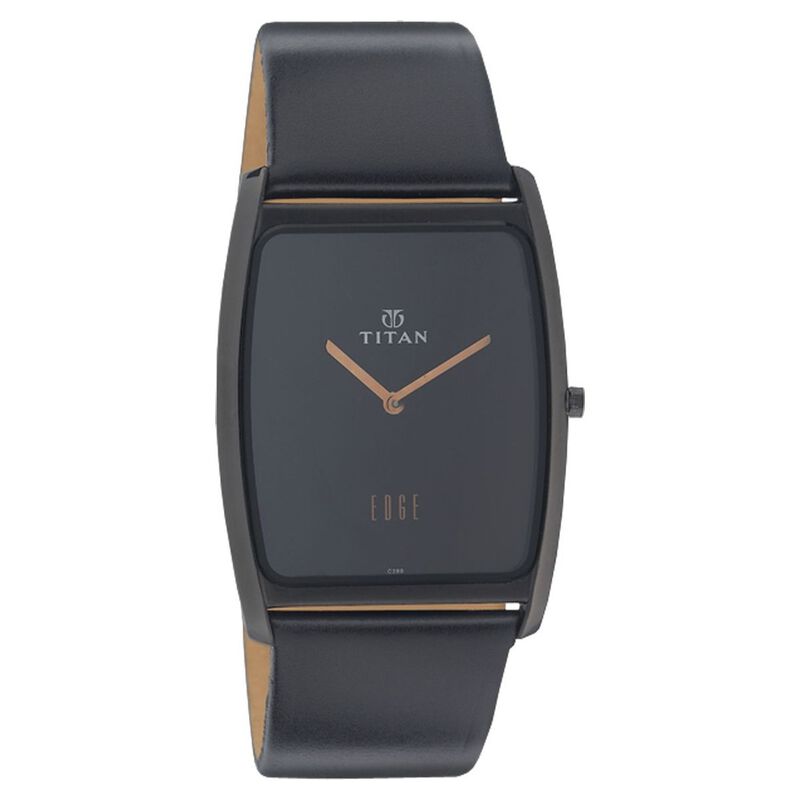 Titan Edge Quartz Analog Black Dial Watch For Men