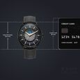 Titan Stellar Analog with Earth Disc and Gray Dial Gray Leather Strap Watch for Men - image number 3