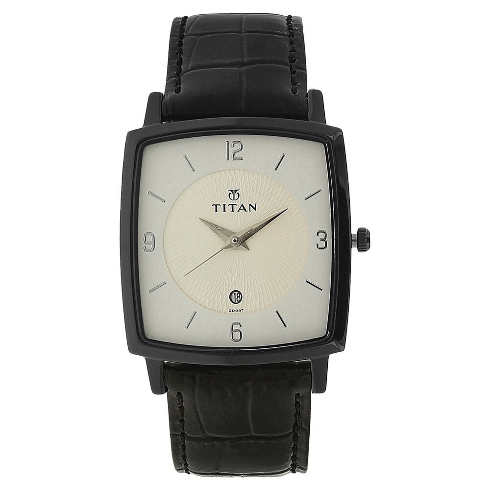 Titan silver dial analog watch with date function for men sales