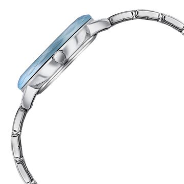 Sonata Poze Quartz Analog Blue Dial Stainless Steel Strap Watch For Women
