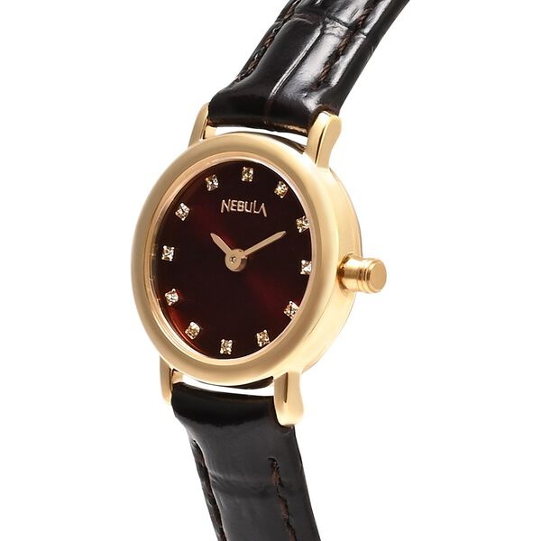 Titan Nebula Vintage 18k Gold Analog with Diamond Studded Indices Watch for Women - image number 1