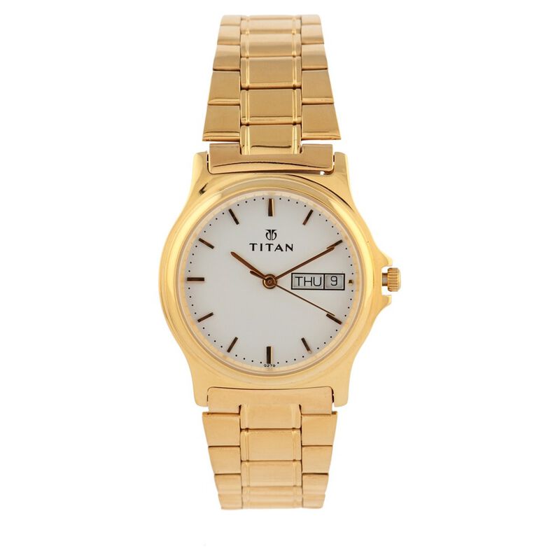 Titan Quartz Analog with Day and Date White Dial Watch for Men