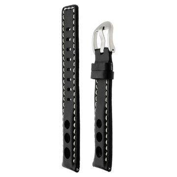 20 mm Black Genuine Leather Straps for Men