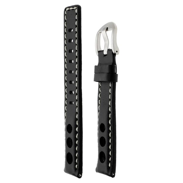 20 mm Black Genuine Leather Straps for Men - image number 2