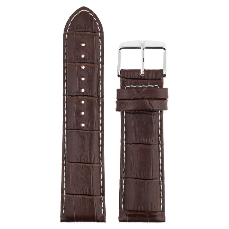 24 mm Brown Genuine Leather Straps for Men