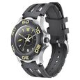 SF Quartz Analog Black Dial PU Strap Watch for Men - image number 1