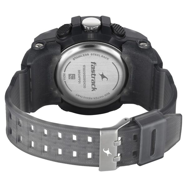 Fastrack StreetStyle Quartz Analog Digital Black Dial Black Polyether Strap Watch For Guys - image number 5