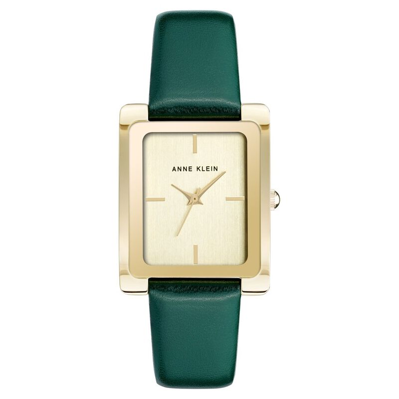Anne Klein Quartz Analog Beige Dial Leather Strap Watch for Women