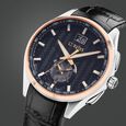 Xylys Swiss Chronograph Black Leather Strap and Dial Watch For Men - image number 0