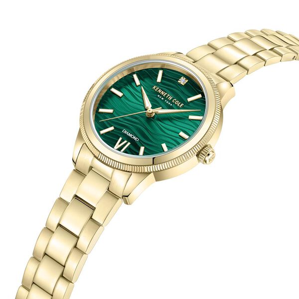 Kenneth Cole Quartz Analog Green dial Metal Strap Watch for Women - image number 3