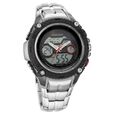 Fastrack Deux Machina Quartz Analog Digital Red Dial Stainless Steel Strap Watch for Guys - image number 0