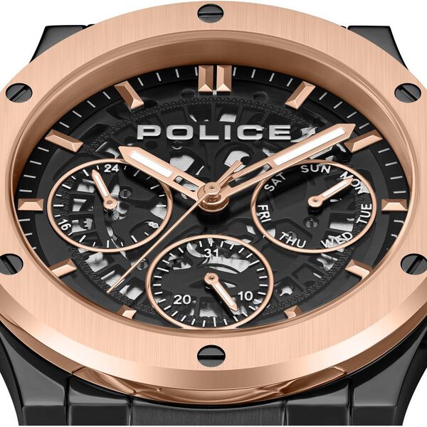 Police Quartz Multifunction Black Dial Black Colour Stainless Steel Strap Watch For Men - image number 3
