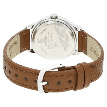 Fastrack Tropical Waters Quartz Analog Green Dial Leather Strap Watch for Girls