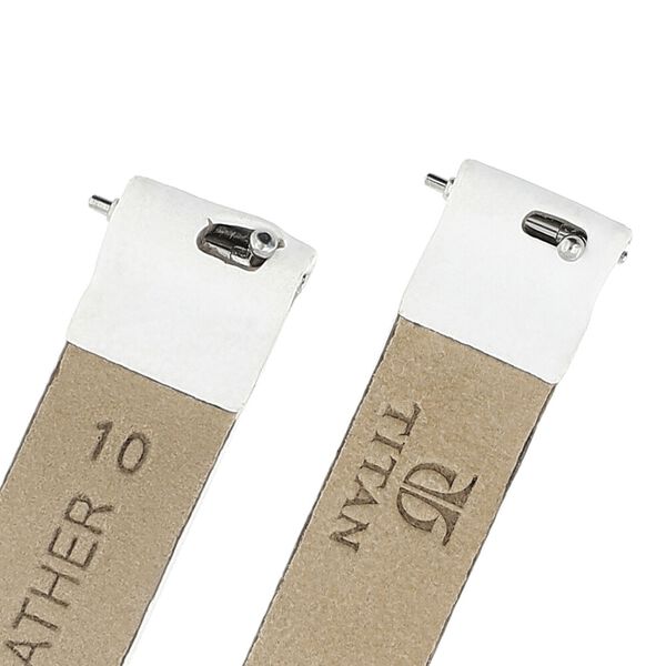 10 mm White Genuine Leather Strap for Women - image number 4