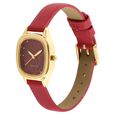 Sonata Quartz Analog Red Dial Leather Strap Watch for Women - image number 1