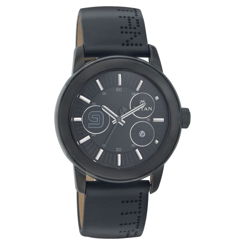 Titan Quartz Analog with Date Black Dial Watch for Men