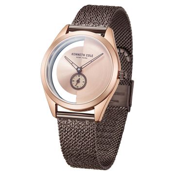 Kenneth Cole Quartz Analog Rose Gold Dial Stainless Steel Strap Watch for Women