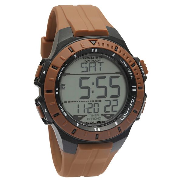 Fastrack Streetwear Digital Dial PU Strap Watch for Guys - image number 1