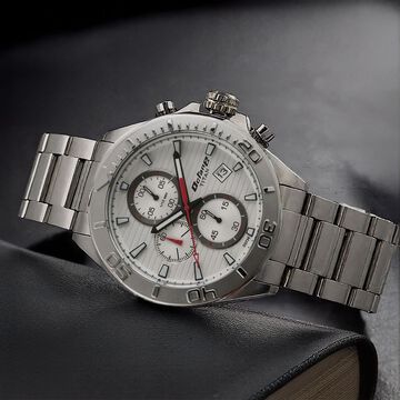 Titan Quartz Chronograph Silver Dial Stainless Steel Strap Watch for Men
