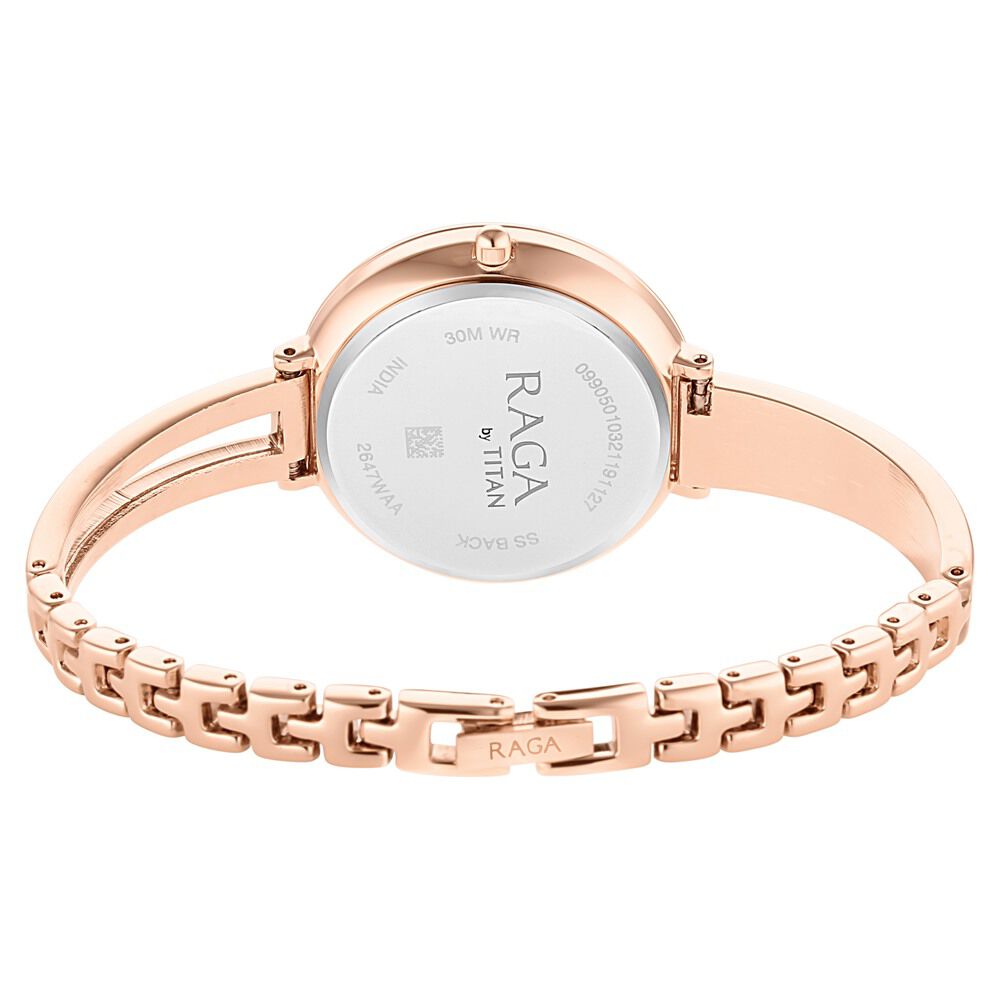 Titan raga viva rose hot sale gold dial analog watch