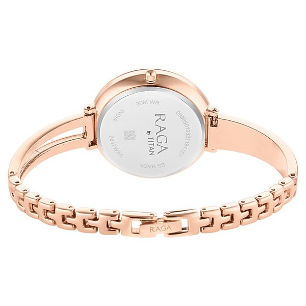 Titan Raga Viva Quartz Analog Rose Gold Dial Rose Gold Metal Strap Watch For Women - image number 4