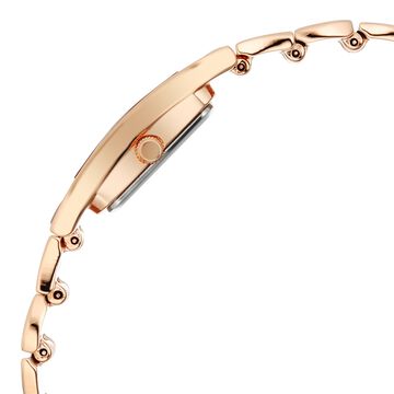 Titan Raga Power Pearls 2.0 Quartz Analog Mother Of Pearl Dial Rose Gold Metal Strap Watch For Women