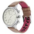 Fastrack Ruffles Quartz Multifunction Beige Dial Leather Strap Watch for Girls - image number 3