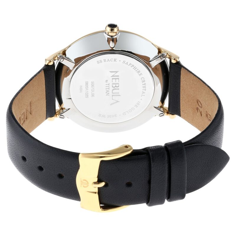 Titan Nebula Deccan Treasures Quartz Analog with Date 18 Karat Solid Gold Watch for Men - image number 5