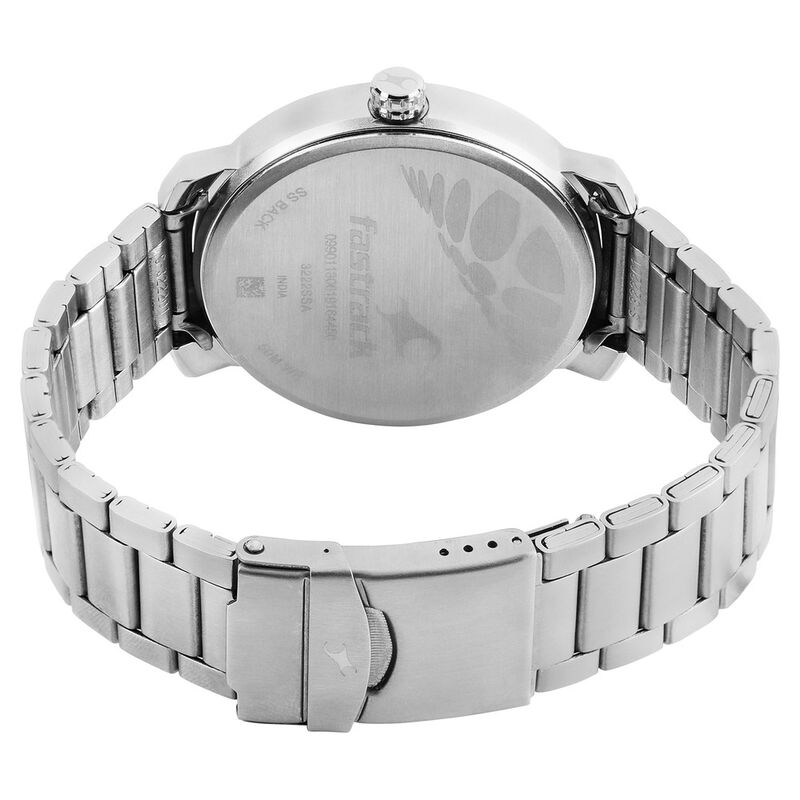 Fastrack Quartz Analog Silver Dial Stainless Steel Strap Watch for Guys - image number 4