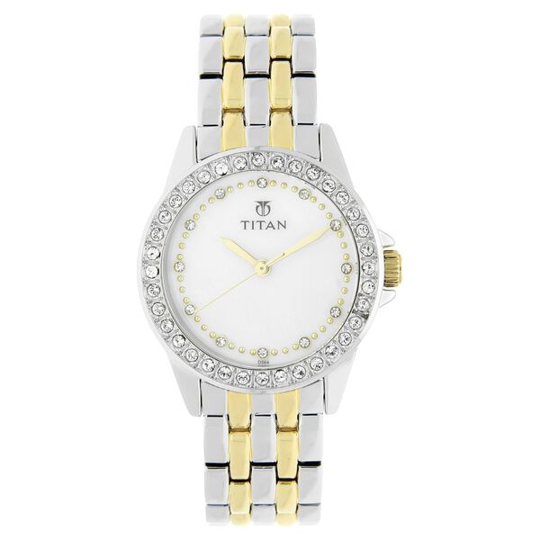 Titan Fashion White Dial Analog Stainless Steel Strap watch for Women - image number 0