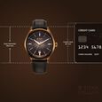 Titan Stellar Starlight Analog with Concealed Automatic and Brown Dial Brown Leather Strap Watch for Men - image number 3