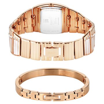 Titan Raga Power Pearls 2.0 Quartz Analog Mother Of Pearl Dial Rose Gold Metal Strap Watch For Women