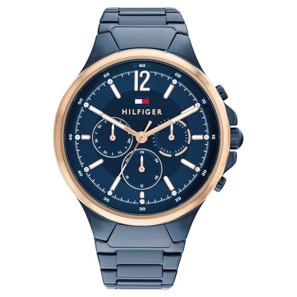 Tommy Hilfiger Blue Dial Blue Stainless Steel Strap Watch for Women - image number 0