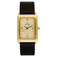 Titan Rectangle White Dial Analog with Date Leather Strap watch for Men