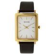 Sonata Quartz Analog Champagne Dial Leather Strap Watch for Men