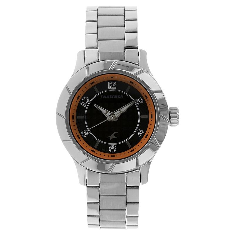 Fastrack Quartz Analog Black Dial Stainless Steel Strap Watch for Girls - image number 0