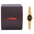 Titan Quartz Analog Black Dial Stainless Steel Strap Watch for Women - image number 4