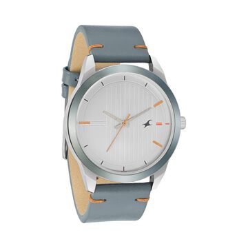 Fastrack Stunners Quartz Analog White dial Leather Strap Watch for Guys