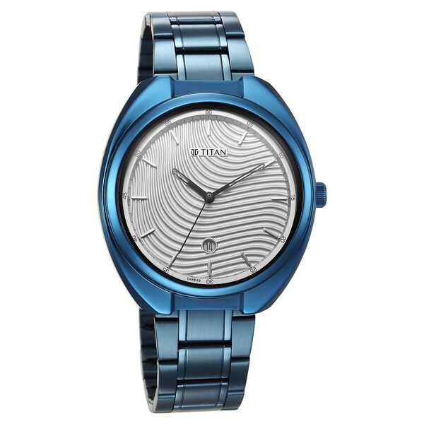Titan Quartz Analog Silver White Dial Stainless Steel Strap Watch for Men - image number 0