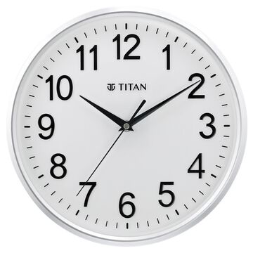 Titan 30cm White faced Silent Wall Clock for Modern Homes