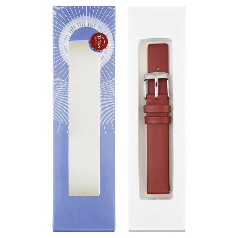 16 mm Red Genuine Leather Strap for Women - image number 7