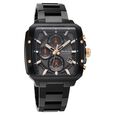 Octane Velocity Sporty Black Dial Tonneau Black And Rose Gold Steel Watch For Men - image number 2