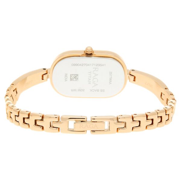 Titan Raga Viva Rose Gold Dial Women Watch With Metal Strap - image number 3