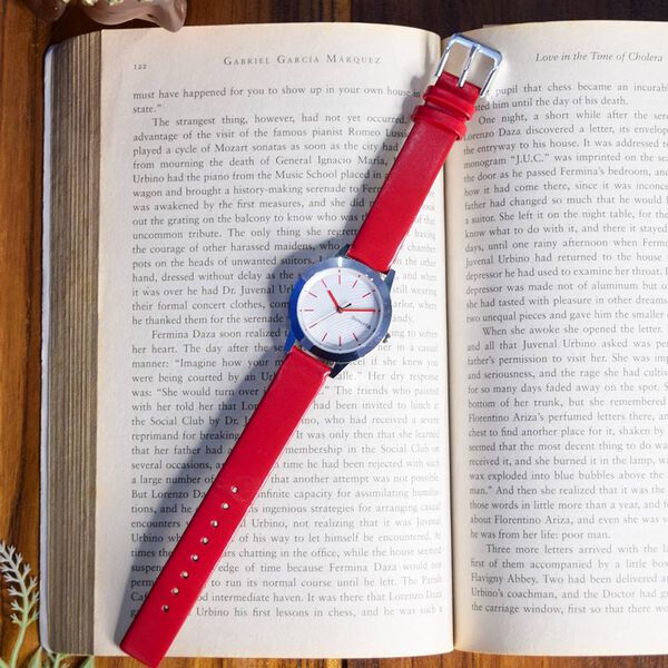 Sonata Splash White Dial Women Watch With Leather Strap - image number 5
