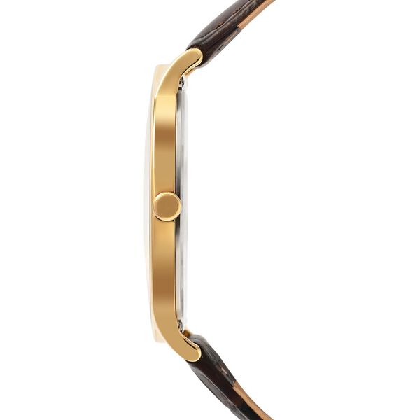 Titan Nebula Lustre 18k Gold Analog Leather Strap Watch for Men - image number 2