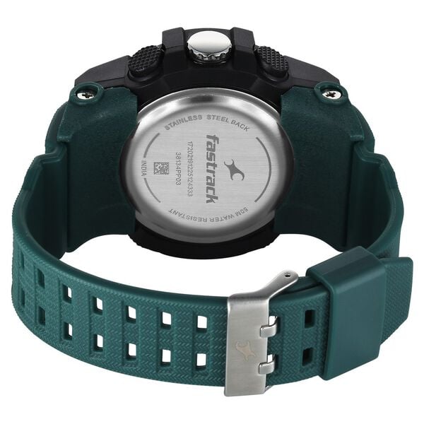 Fastrack StreetStyle Quartz Analog Digital Green Dial Green Polyether Strap Watch For Guys - image number 5
