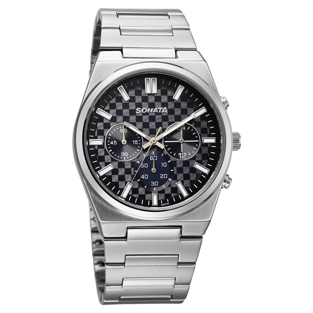 Sonata Festive Quartz Analog Multicoloured Dial Metal Strap Watch For Men-image-40