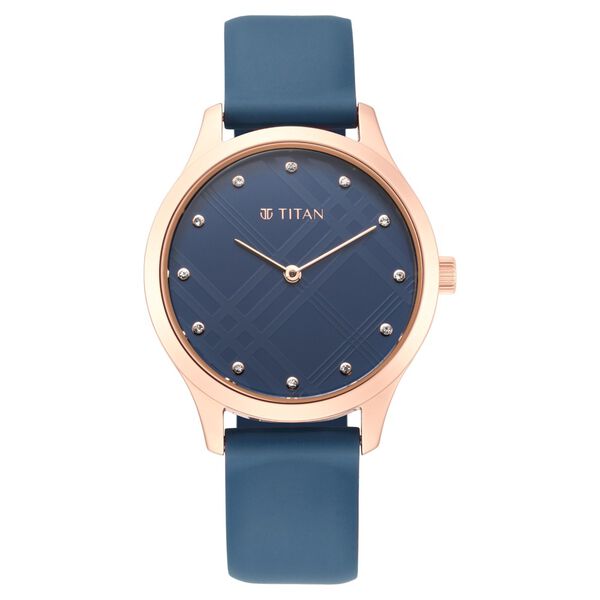 Titan Athleisure Blue Dial Analog Rubber Strap watch for Women - image number 1