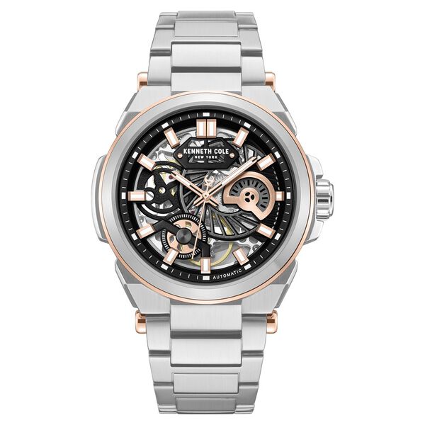 Kenneth Cole Automatic With Self Winding Automatic With Self Winding Black Dial Stainless Steel Strap Watch For Men - image number 0